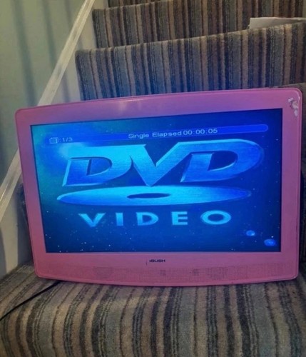Bush pink lcd tv built - 19",