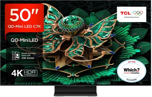 Tcl 50c7kuk mini led 4k - 50", qd-mini